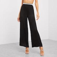 Shein Contrast Sequin Solid Pants