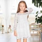 Shein Toddler Girls Lace Overlay Floral Pattern Dress