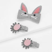 Shein Rabbit Hair Clip 3pcs
