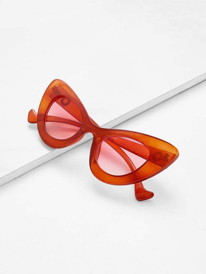 Shein Tinted Lens Cat Eye Sunglasses