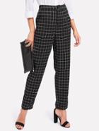 Shein Grid Carrot Pants