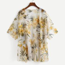 Shein Plus Flower Print Cover-up