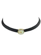 Shein White Choker Necklace With White Black Beads Gothic Jewelry