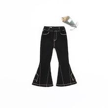 Shein Girls Flare Leg Solid Jeans