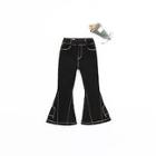 Shein Girls Flare Leg Solid Jeans