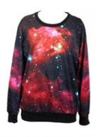 Rosewe Spring Autumn Long Sleeve Galaxy Style T Shirt