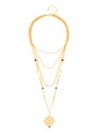 Shein Round Pendant Layered Chain Necklace With Jewelry