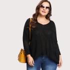 Shein Plus High Low Paper Thin Jumper