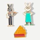 Shein Cartoon Rabbit Brooch Set 3pcs