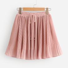 Shein Drawstring Waist Pleated Skirt