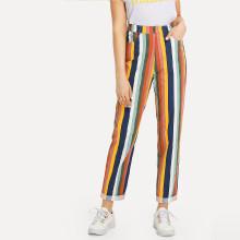 Shein Pocket Front Striped Pants