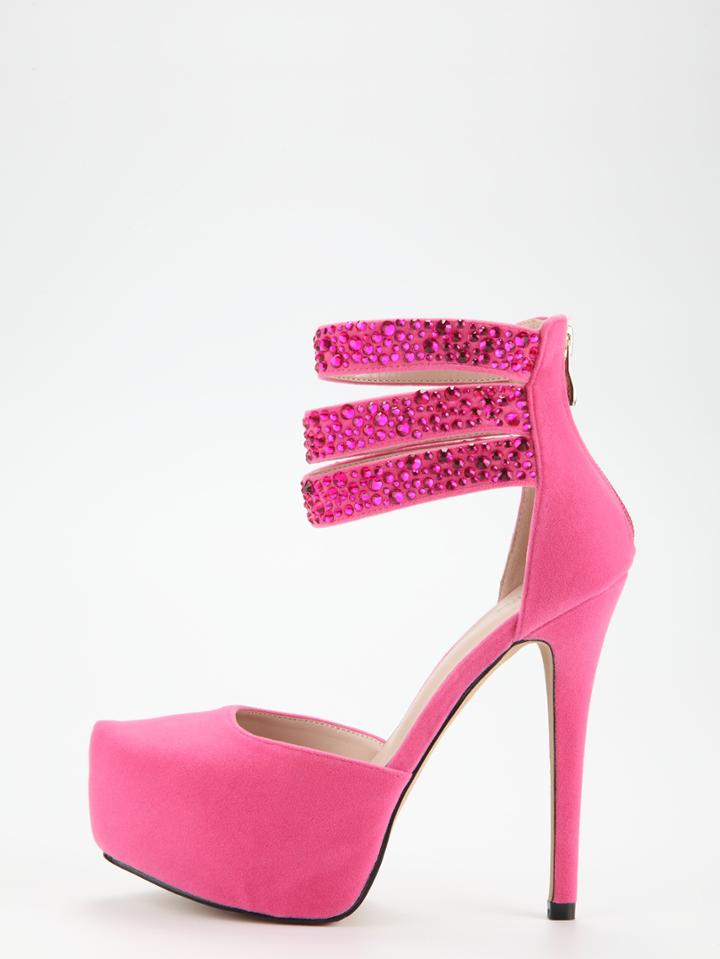 Shein Pink Aukle Cuff Platform D'orsey Pumps