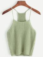 Shein Strappy Racerback Ribbed Knit Cami Top