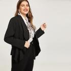 Shein Plus Dip Hem Blazer