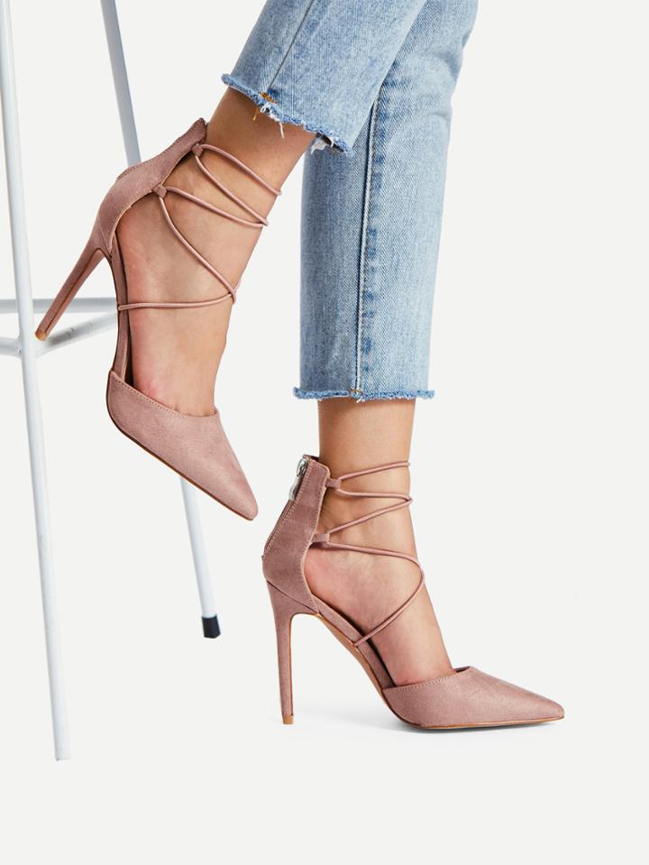 Shein Stiletto Strap Pointed Toe Pumps