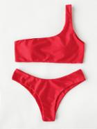 Shein One Shoulder Beach Bikini Set