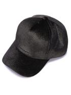Shein Shiny Black Stylish Casual Baseball Cap