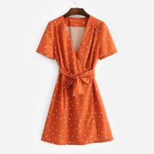 Shein Polka Dot Wrap Dress