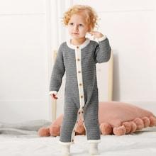 Shein Toddler Boys Button Through Knit Jumpsuit