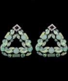 Shein Pale Green Triangle Diamond Earrings