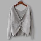 Shein Twist Back Drop Shoulder Jumper