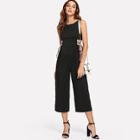 Shein Knot Waist Round Neck Jumpsuit