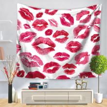 Shein Lips Overlay Print Tapestry