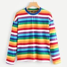 Shein Striped Tunic Tee