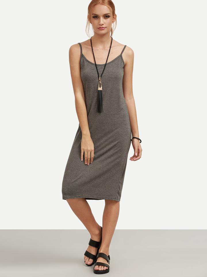 Shein Grey Jersey Cami Dress