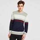 Shein Men Color Block Striped Sweater
