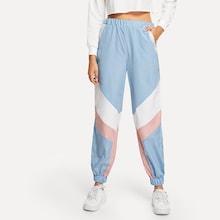 Shein Elastic Waist Colorblock Pants