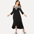 Shein Plus Applique Cold Shoulder Dress