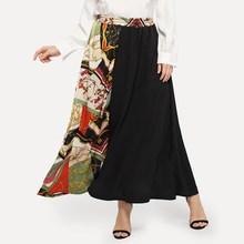 Shein Plus Contrast Chain Print Skirt