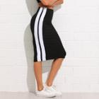 Shein Contrast Panel Slim Skirt