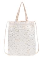Shein Canvas Lace Applique Drawstring Bag
