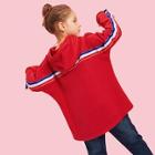 Shein Girls Contrast Tape Drawstring Hoodie
