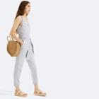 Shein Fine Stripe V-neck Jumpsuit
