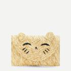 Shein Cat Pattern Straw Clutch Bag