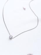 Shein Rhinestone Pendant Delicate Necklace