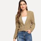 Shein Button Up Grid Print Jacket