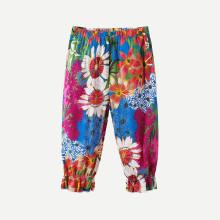 Shein Girls Floral Print Ruffle Hem Pants