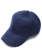 Shein Navy Suede Casual Baseball Cap
