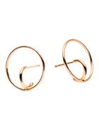 Shein Gold Trumpet Design Geo Circle Earrings