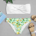 Shein Plus Fruit Print Bandeau Bikini Set