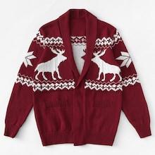 Shein Men Christmas Print Cardigan