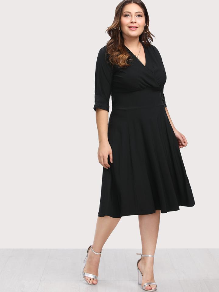 Shein Surplice Neckline Swing Dress