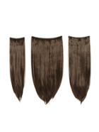 Shein Dark Brown & Caramel Clip In Straight Hair Extension 3pcs