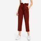 Shein Frill Trim Lace Up Pants