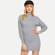 Shein Stand-neck Knit Dress