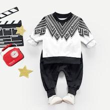 Shein Toddler Boys Striped Top With Pants